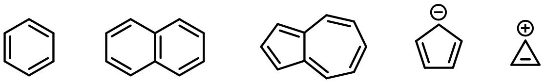 Aromatic systems are planar, fully conjugated systems with (4n+2) π electrons. They have a closed shell (all paired electrons) and are exceptionally s