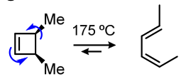 Here is a 4π electrocyclic ring-opening:
