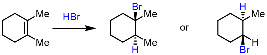 In an anti addition, the two new groups are added to opposite faces of the alkene: