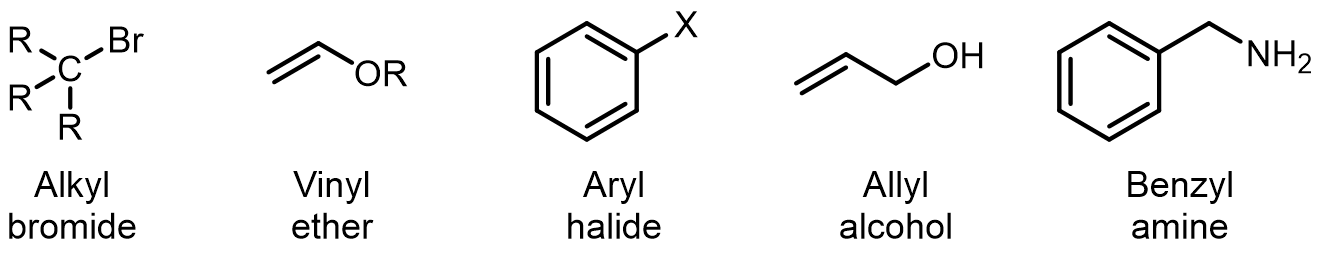 FG properties may be different if the FG is attached to an sp2 C atom or separated from one by an sp3 C atom.