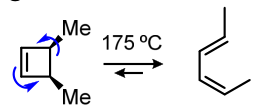 Here is a 4π electrocyclic ring-opening: