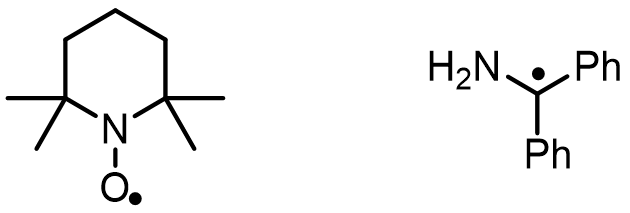 Persistent radicals are kinetically stabilized by sterics that prevent them from being able to react despite being thermodynamically unstable. Here ar