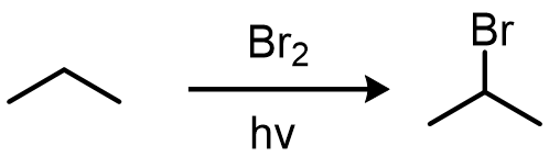 Alkanes can also be brominated: