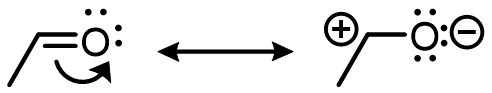 π bonds between atoms of different electronegativity